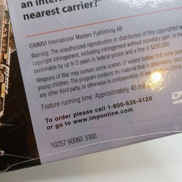 Weapons Of War DVD US Navy Carriers Documentary Naval Military NEW Sealed - Picture 4 of 6